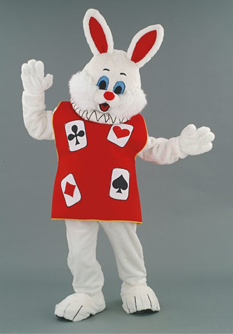 Rabbit in playing-card jumper